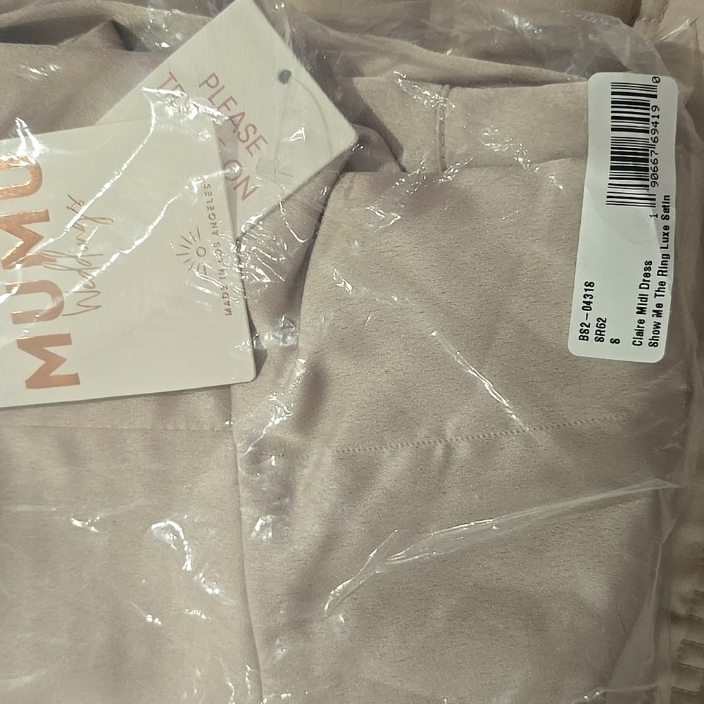 NWT Show Me Your Mumu Claire Midi - Show Me the Ring Luxe Satin- Size S - Picture 5 of 5
